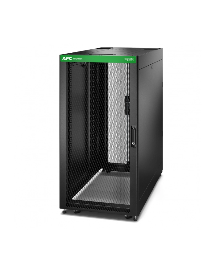 APC Easy Rack 600mm/24U/1000mm with Roof Side panel castors feet and 4 Brackets No Bottom Kolor: CZARNY główny