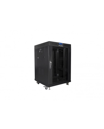 LANBERG free standing rack 19inch cabinet 15U 600x600 glass door LCD flat pack Kolor: CZARNY nr 2