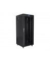 LANBERG free standing rack 19inch cabinet 27U 600x600 glass door LCD flat pack Kolor: CZARNY - nr 11