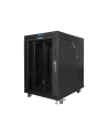 LANBERG free standing rack 19inch cabinet 15U 600x800 glass door LCD flat pack Kolor: CZARNY - nr 33