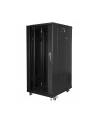 LANBERG free standing rack 19inch cabinet 27U 600x800 glass door LCD flat pack Kolor: CZARNY - nr 18