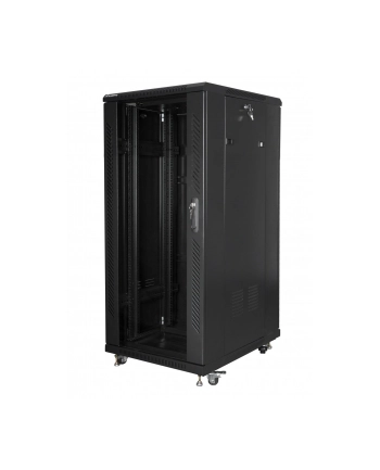 LANBERG free standing rack 19inch cabinet 27U 600x800 glass door LCD flat pack Kolor: CZARNY nr 2