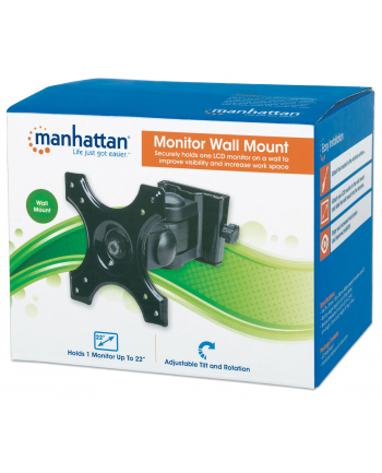 MANHATTAN LCD Wall Mount Supports one monitor adjustable mount - Towar z uszkodzonym opakowaniem (P) nr 1