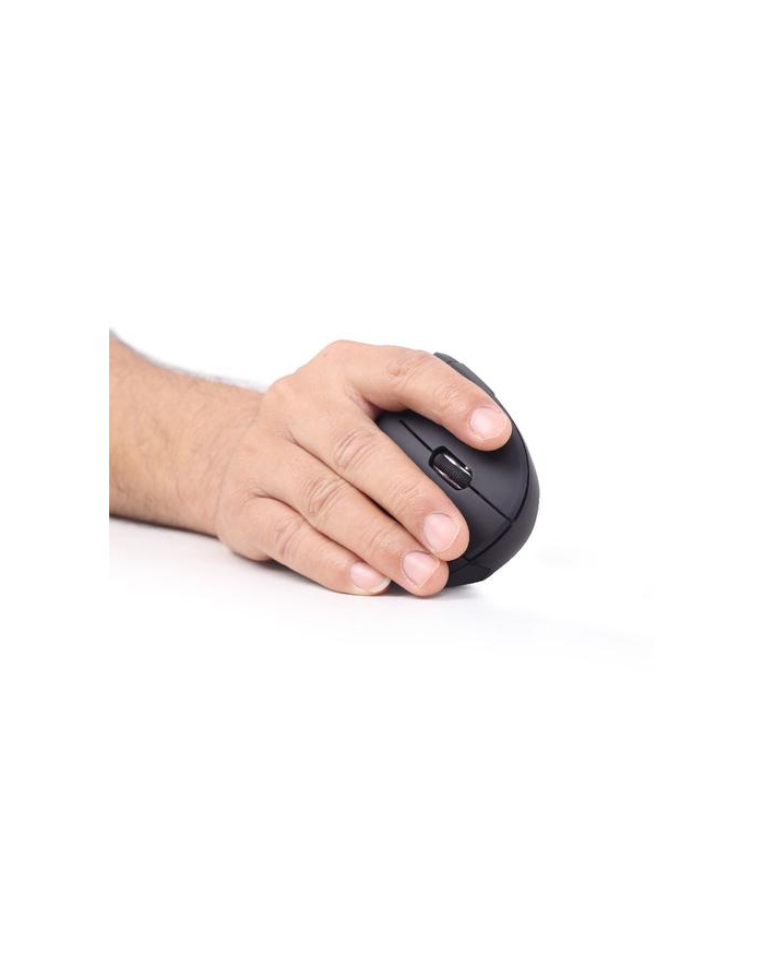 GEMBIRD MUSW-ERGO-01 Ergonomic wireless optical mouse MUSW-ERGO-01 1600 DPI USB Kolor: CZARNY - Towar z uszkodzonym opakowaniem (P) główny