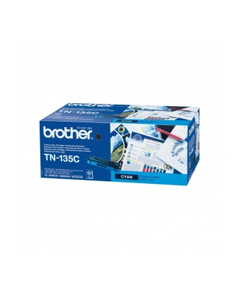 BROTHER TN-135 toner cartridge cyan high capacity 4.000 pages 1-pack - Towar z uszkodzonym opakowaniem (P) nr 1