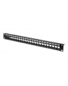 DIGITUS Patch Panel Case 1U for Keystone Module 24-Port 19Inch for RJ45 and LWL module Kolor: CZARNY - Towar z uszkodzonym opakowaniem (P) - nr 12