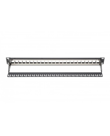 DIGITUS Patch Panel Case 1U for Keystone Module 24-Port 19Inch for RJ45 and LWL module Kolor: CZARNY - Towar z uszkodzonym opakowaniem (P) nr 2