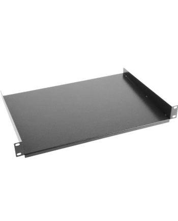 LANBERG AK-1008-B fixed shelf 19 1U/483x315mm max load capacity up to 20kg Kolor: CZARNY - Towar z uszkodzonym opakowaniem (P) nr 1