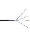 DIGITUS S-FTP PIMF network earth installation cable CAT7 4x2xAWG23/1 1200MHz Kolor: CZARNY 1000m roll - nr 18