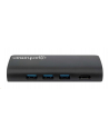 MANHATTAN USB3.1 Gen1 Type C Multiport Adapter USB-C Male to HDMI 3x USB-A Ports USB-C PD- Giga RJ45-Port and SD/MicroSD Card Reader - nr 21