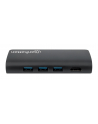 MANHATTAN USB3.1 Gen1 Type C Multiport Adapter USB-C Male to HDMI 3x USB-A Ports USB-C PD- Giga RJ45-Port and SD/MicroSD Card Reader - nr 30