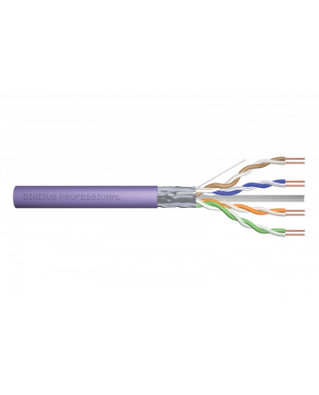 DIGITUS Installation cable cat.6 F/UTP Dca solid wire AWG 23/1 LSOH 305m violet foiled nr 2