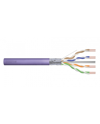 DIGITUS Installation cable cat.6 F/UTP B2ca solid wire AWG 23/1 LSOH 500m violet reel