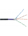 DIGITUS S-FTP PIMF network earth installation cable CAT7 4x2xAWG23/1 1200MHz Kolor: CZARNY 1000m roll - nr 10