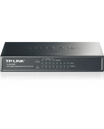 TP-LINK 8-Port Gigabit Desktop PoE Switch 8x10/100/1000Mbps RJ45 ports including 4 PoE ports