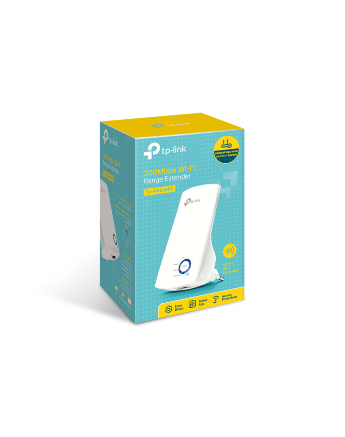 TP-LINK 300Mbps Universal Wireless N Range Extender Wall Mount 2.4GHz 300Mbps 802.11b/g/n - Towar z uszkodzonym opakowaniem (P) główny