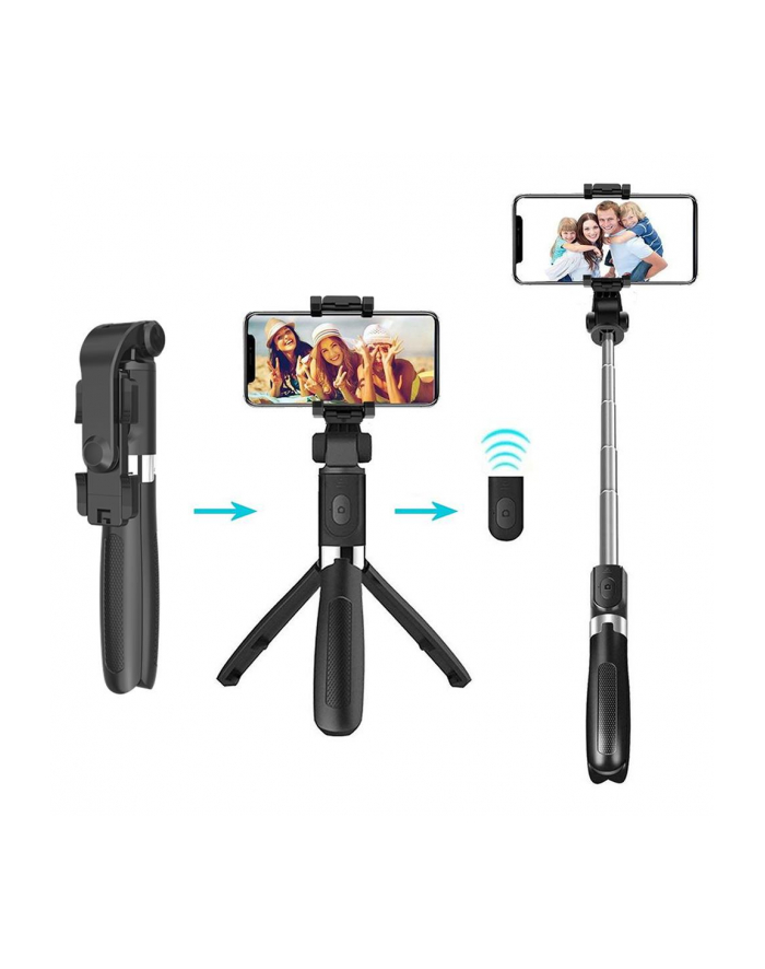 MEDIA-TECH 2in1 SELFIE TRIPOD - Uchwyt do selfie i statyw biurkowy 2 w 1 z pilotem Bluetooth główny