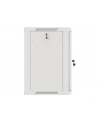 LANBERG Wall mount cabinet 19inch 12U 600x450 steel doors grey flat pack - nr 26