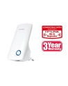TP-LINK 300Mbps Universal Wireless N Range Extender Wall Mount 2.4GHz 300Mbps 802.11b/g/n - Towar z uszkodzonym opakowaniem (P) - nr 34