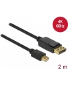 ''KABEL DISPLAYPORT MINI(M)->DISPLAYPORT (M) 1,8M DELOCK'' - nr 24