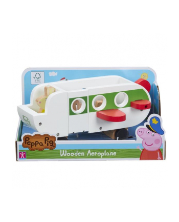 tm toys Świnka Peppa - Drewniany samolot z figurką 07211