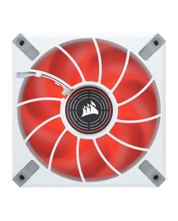 CORSAIR ML120 LED ELITE WHITE 120mm Magnetic Levitation Red LED Fan with AirGuide Single Pack