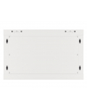 LANBERG Wall mount cabinet 19inch 6U 600x450 steel doors grey flat pack - nr 17