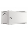 LANBERG Wall mount cabinet 19inch 6U 600x450 steel doors grey flat pack - nr 1