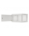 LANBERG Wall mount cabinet 19inch 6U 600x450 steel doors grey flat pack - nr 6