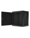 LANBERG Szafa wisząc 19inch 12U 600x450 drzwi metalowe czarna flat pack - nr 11