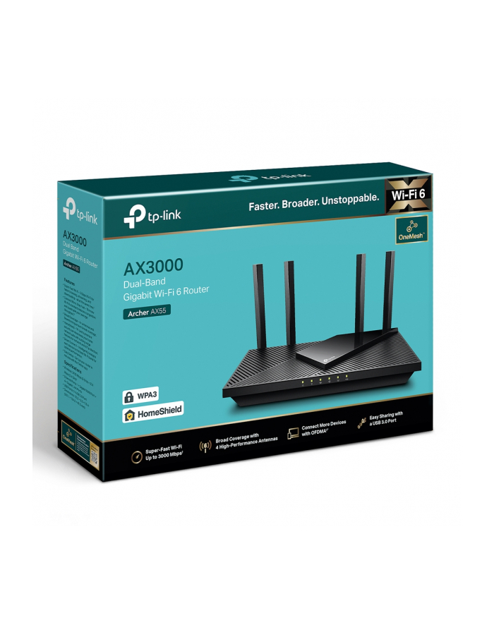 tp-link Router Archer AX55 AX3000 4LAN 1WAN 1USB główny