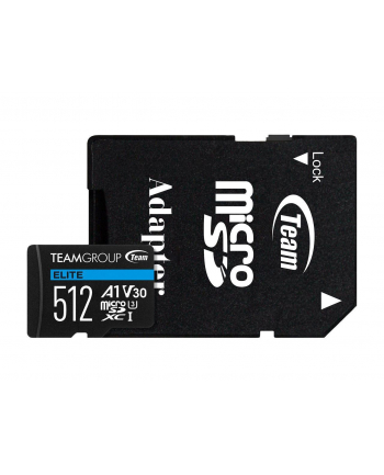 team group TEAMGROUP Memory Card Micro SDXC 512GB Elite A1 V30 + Adapter