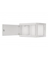 LANBERG Wall mount cabinet 19inch 6U 600x450 steel doors grey flat pack - nr 17