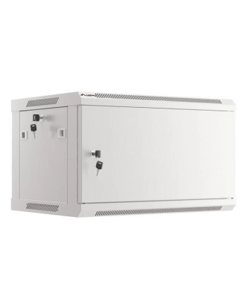 LANBERG Wall mount cabinet 19inch 6U 600x450 steel doors grey flat pack nr 1