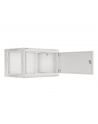 LANBERG Wall mount cabinet 19inch 6U 600x450 steel doors grey flat pack - nr 35