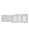 LANBERG Wall mount cabinet 19inch 6U 600x450 steel doors grey flat pack - nr 39