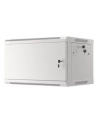 LANBERG Wall mount cabinet 19inch 6U 600x450 steel doors grey flat pack - nr 55