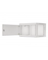 LANBERG Wall mount cabinet 19inch 6U 600x450 steel doors grey flat pack - nr 6