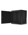 LANBERG Szafa wisząc 19inch 12U 600x450 drzwi metalowe czarna flat pack - nr 11