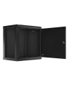 LANBERG Szafa wisząc 19inch 12U 600x450 drzwi metalowe czarna flat pack - nr 58