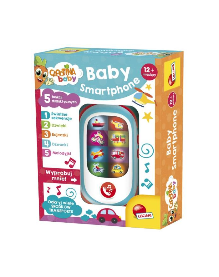 lisciani giochi Caczerwonyina baby Smartfon z 5 funkcjami dydaktycznymi 55777 LISCIANI główny