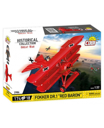 COBI 2986 Historical Collection Great War Fokker Dr.1 Red Baron 174 klocków