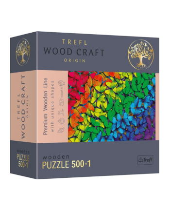 Puzzle 501el drewniane - Tęczowe motyle 20159 Trefl