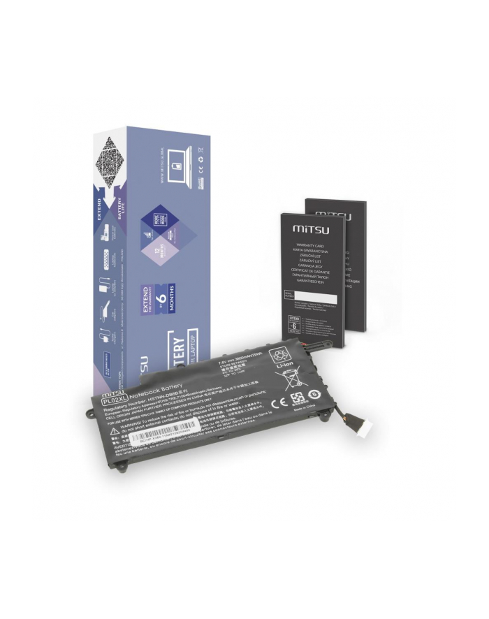 mitsu Bateria do HP Pavilion X360 11-N 3800 mAh (29 Wh) 7.4 - 7.6 Volt główny