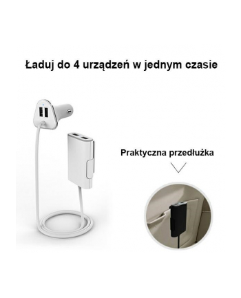 awei Rozdzielacz gniazda zapalniczki C-400 4xUSB 9,6A nr 1