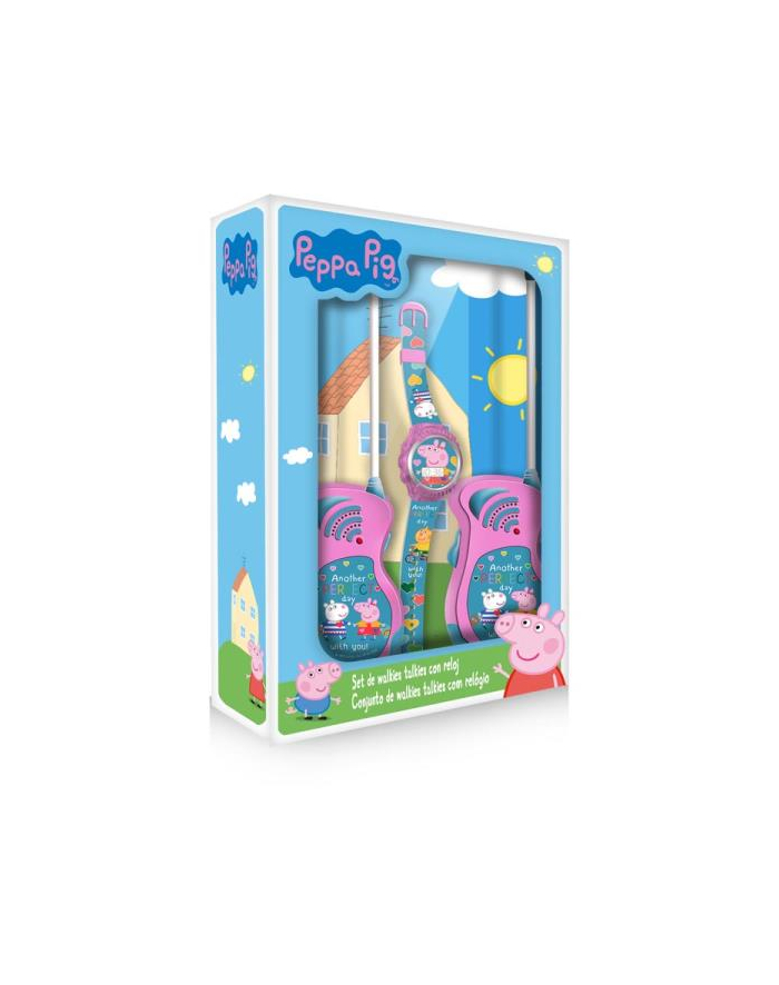 Zestaw Walkie talkie z zegarkiem cyfrowym Świnka Peppa. Peppa Pig PP17047 Kids Euroswan główny