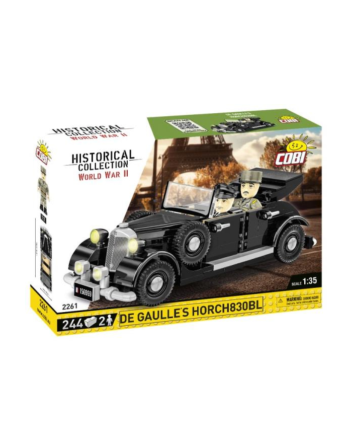 COBI 2261 Historical Collection WWII samochód De Gaulles 1639 HORCH830BL 244 klocki główny