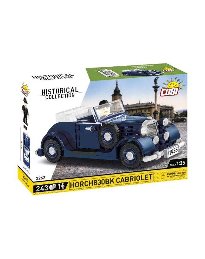 COBI 2262 Historical Collection WWII samochód 1639 Cabriolet HORCH830Bk 243 klocki główny