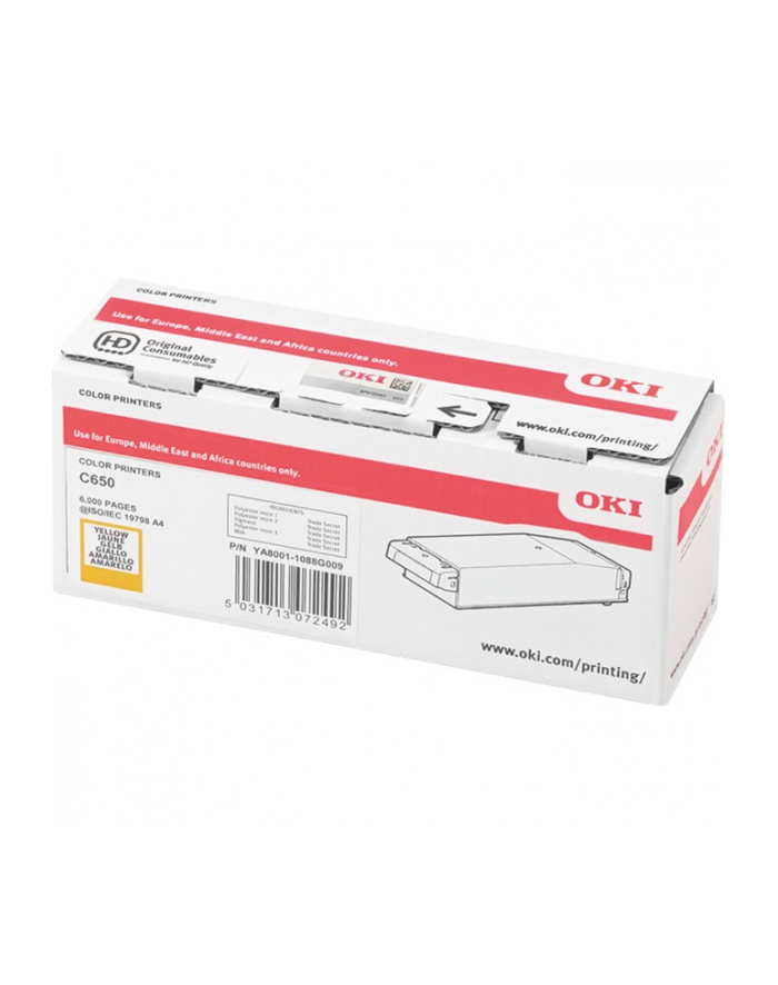 oki Toner do C650 YELLOW 09006129 6k główny