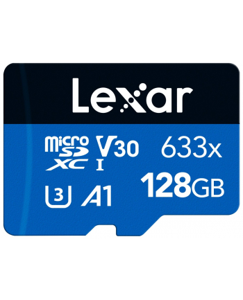 lexar Karta pamięci microSDXC 128GB 633x 100/45MB/s CL10 adapter